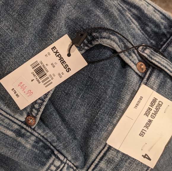 Cropped Wide Leg High Rise Jeans - Picture 4 of 5